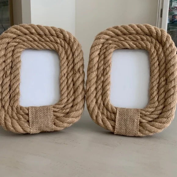 NWOT! 4X6 Hemp Rope Picture Frames - SET OF 2! - Picture 8 of 9
